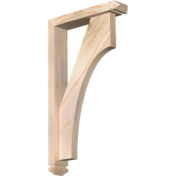 Ekena Millwork Westlake Arts and Crafts Smooth Bracket w/ Offset Brace, Douglas Fir, 3 1/2"W x 16"D x 28"H BKT0402X16X28WTL03SDF - main
